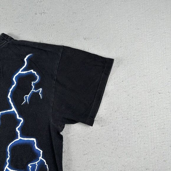 Vintage American Thunder Shirt‎ Large Native American Wolf AOP Short Sleeve - Picture 16 of 16